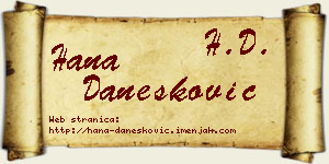 Hana Danesković vizit kartica